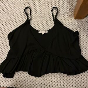Flouncy black top